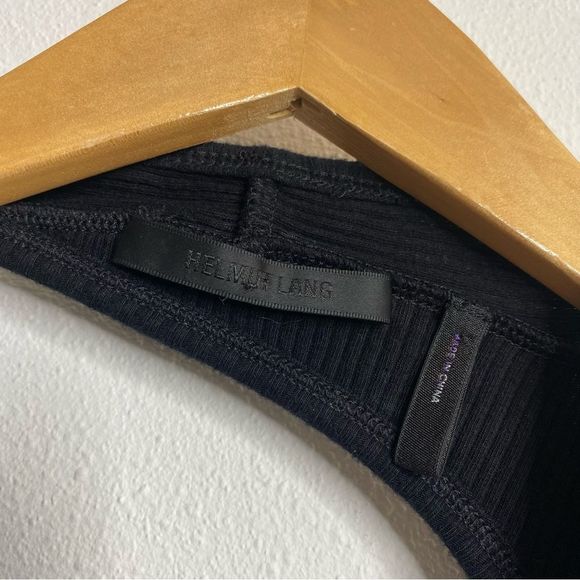 Helmut Lang Black Pulled Asymmetrical Tank Top - Picture 12 of 16